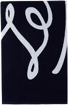 Ermenegildo Zegna Navy Logo Beach Towel