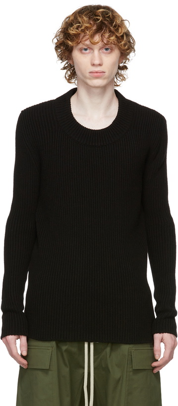 Photo: Rick Owens Black Cashmere Crewneck Sweater