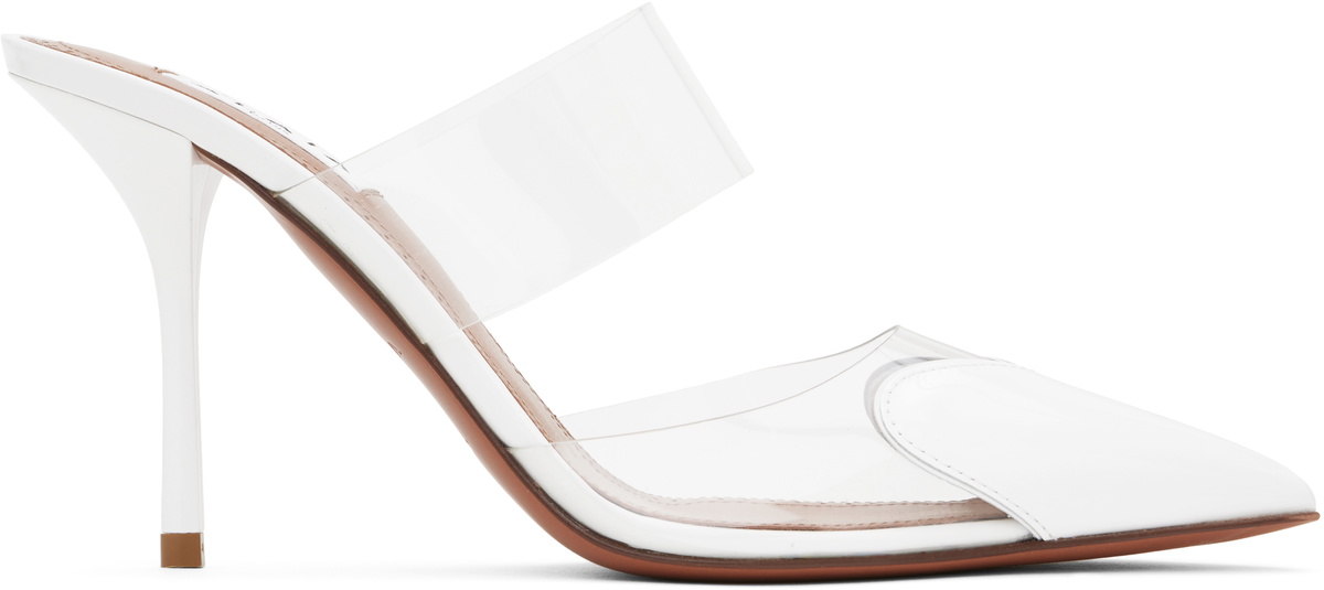 ALAÏA White Le Coeur Mules