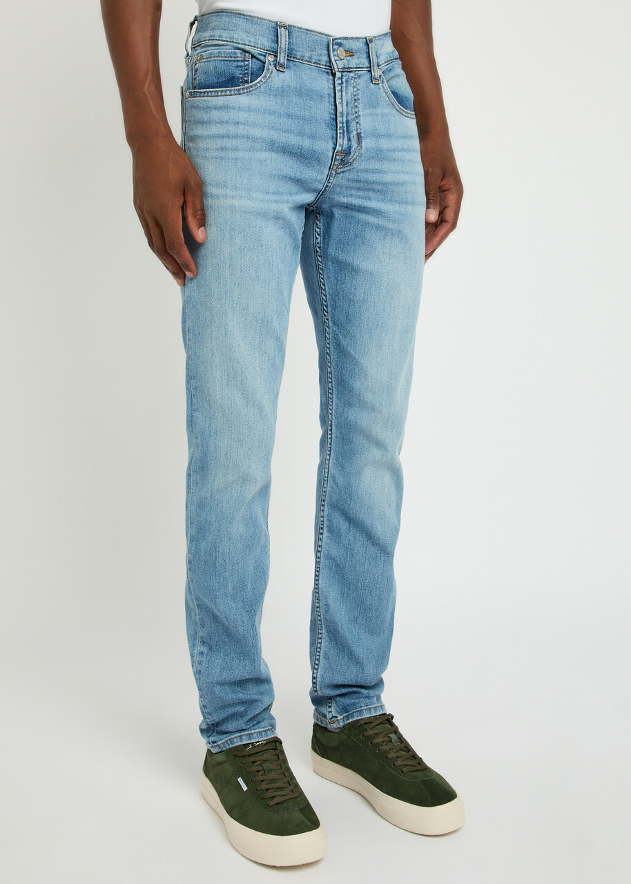 7 For All Mankind Slimmy Tapered-leg Jeans Light Blue