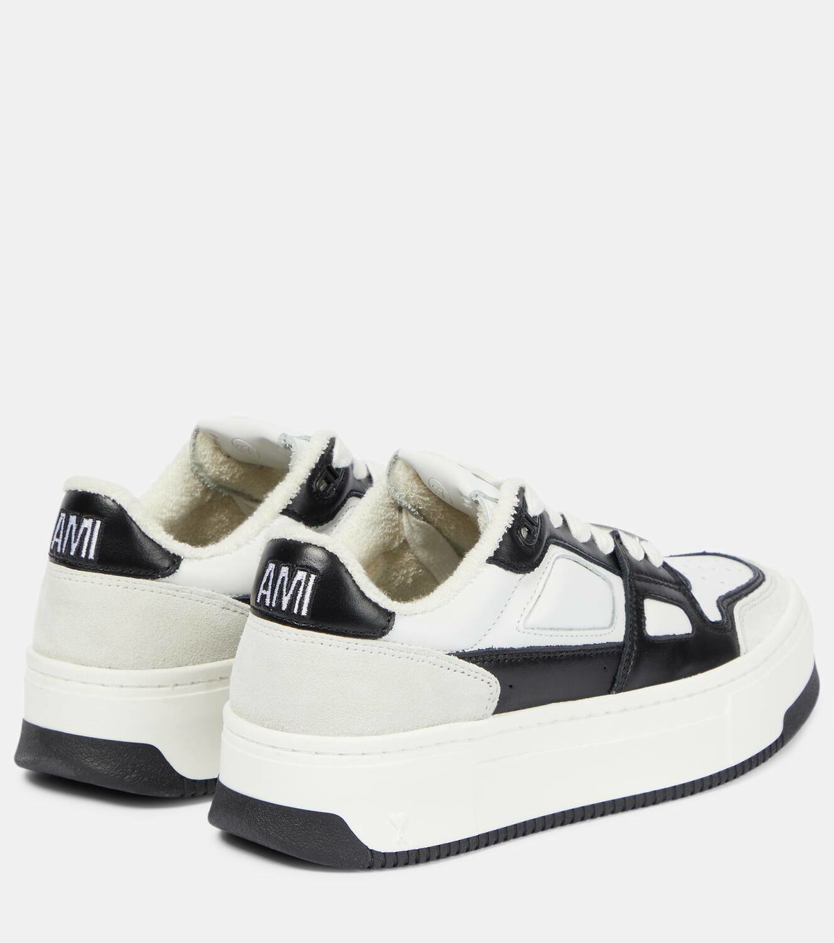 スニーカー AMI PARIS Low-Top ADC Sneakers in White/Multi Leather Low-Top ADC Sneakers in White/Multi Leather