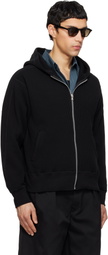 nanamica Black Zip-Up Thermal Hoodie