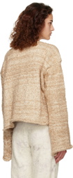 VITELLI Beige Cosmic Rainbow Sweater