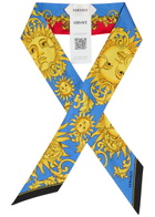 Versace Printed Silk-twill Bandeaux - Blue - One Size