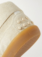 Tod's - Logo-Debossed Leather-Trimmed Suede Sneakers - Neutrals
