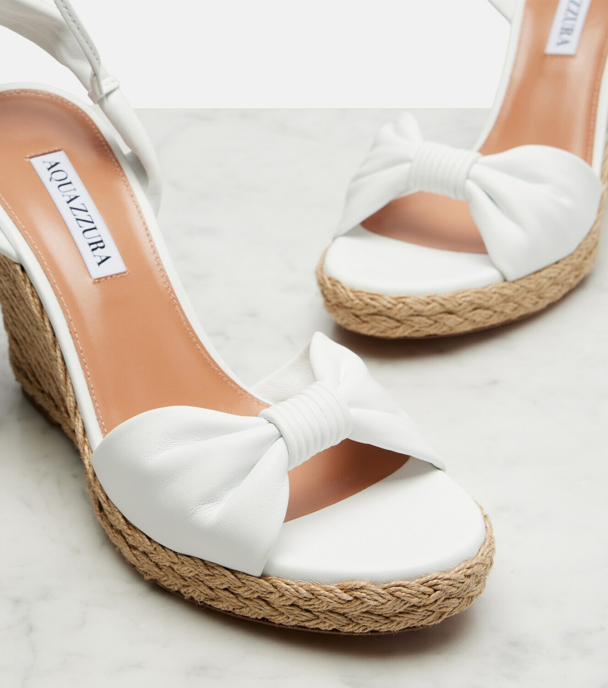 Aquazzura Carina leather espadrille wedges