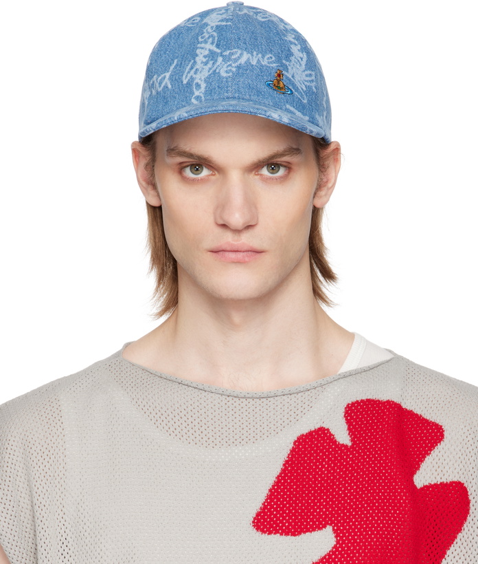 Photo: Vivienne Westwood Blue VW Grid Baseball Cap