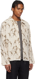 Professor.E Beige Seasonal Print LS Shirt