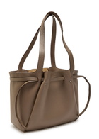 Tory Burch Romy Pebbled Leather Tote - Mid Brown - One Size