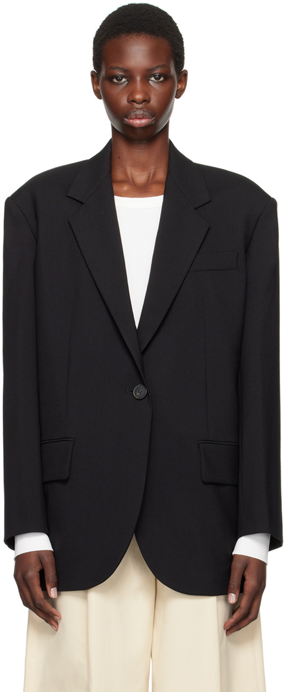 Weekend Max Mara Black Oversized Wool Blazer