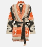 Alanui - Icon jacquard cashmere and linen cardigan