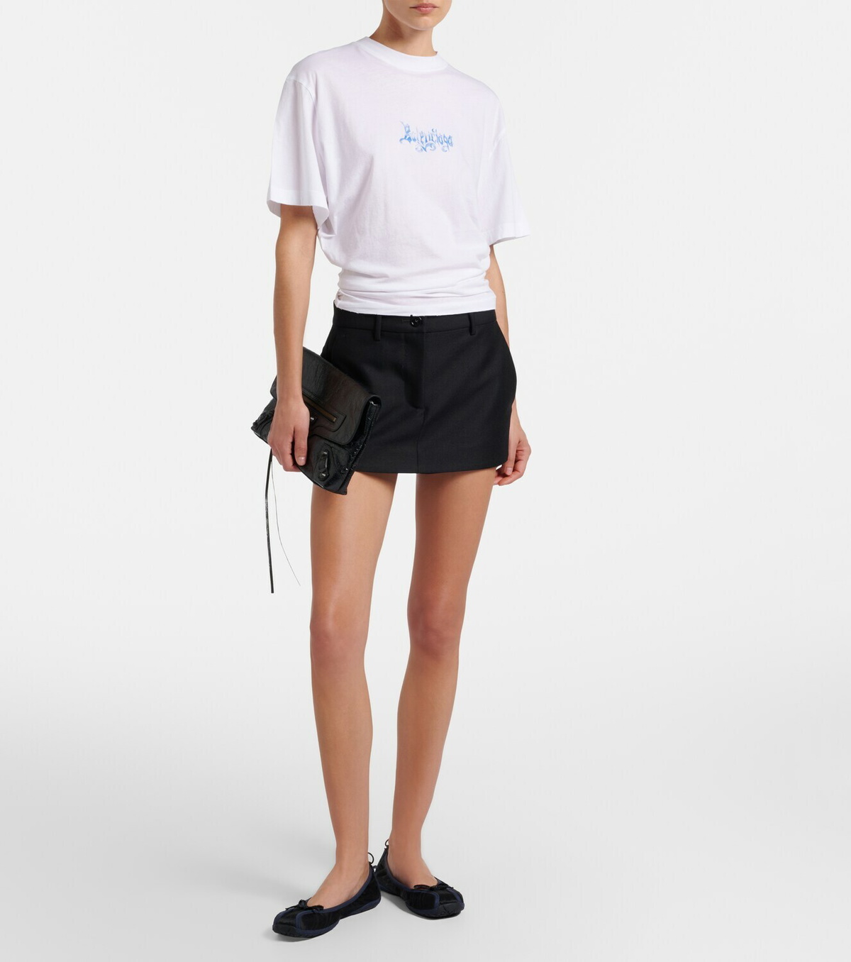 Balenciaga Logo cotton jersey top