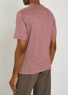 Brunello Cucinelli Linen and Cotton-blend T-shirt Coral