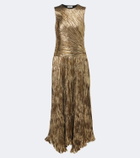 Ulla Johnson Eugenia pleated lamé gown