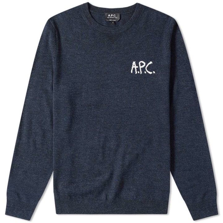 Photo: A.P.C. Sapiens Logo Crew Knit