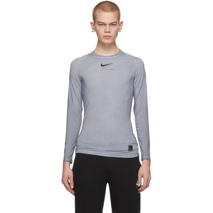 Photo: 1017 ALYX 9SM Grey Nike Edition Dye Long Sleeve T-Shirt