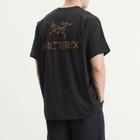 Arc'teryx Men's Kragg SL Cotton Bird Word T-Shirt in 24K Black
