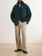 Aimé Leon Dore - Leather-Trimmed Cotton-Blend Jacket - Green