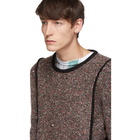 Eckhaus Latta Black and Brown Erosion Carpet Sweater