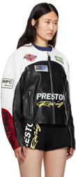 Heron Preston Black Moto Leather Jacket