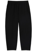 Eileen Fisher Barrel-leg Crepe Trousers Black