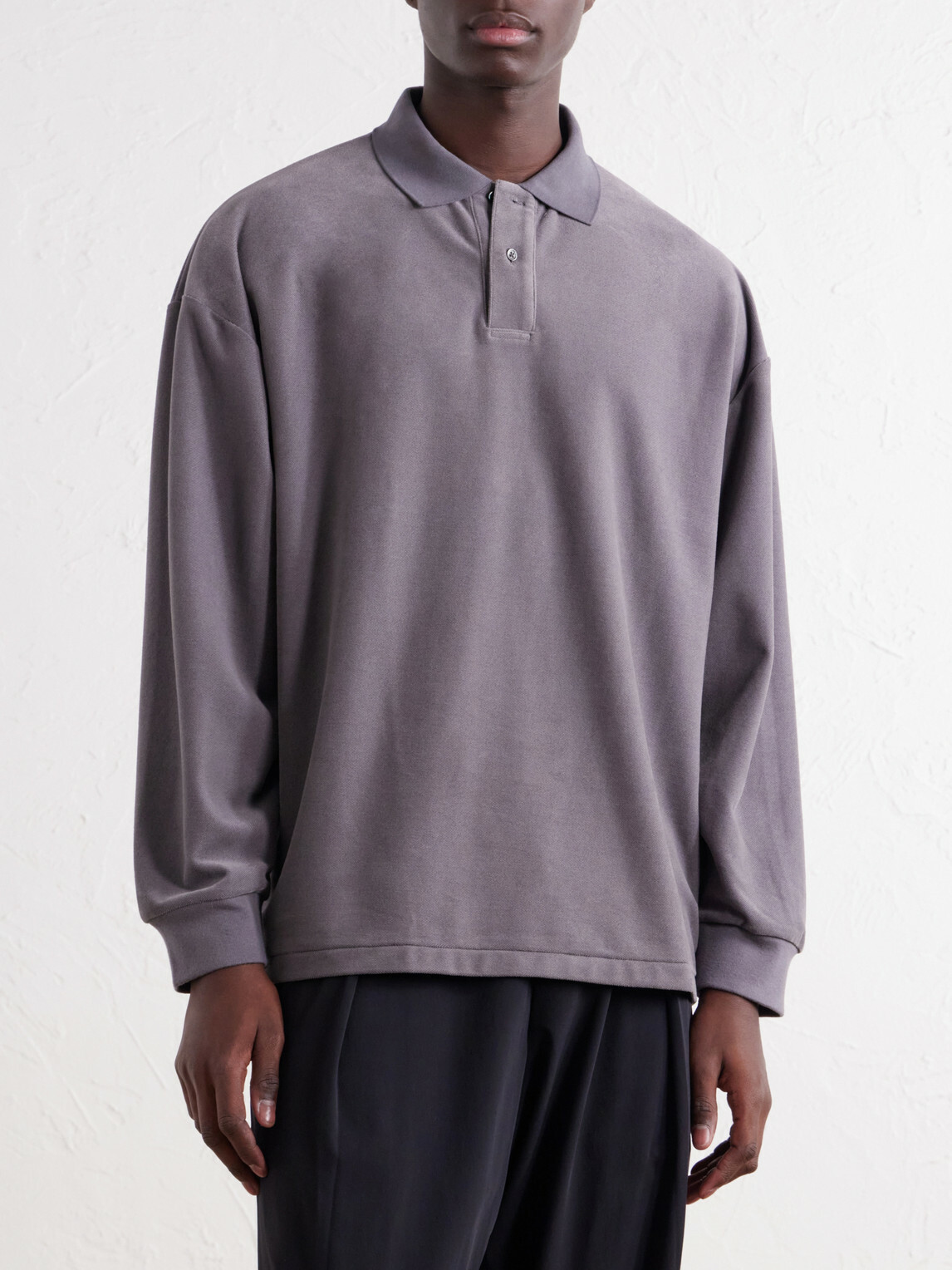 Graphpaper - Cotton-Blend Piqué Polo Shirt - Gray