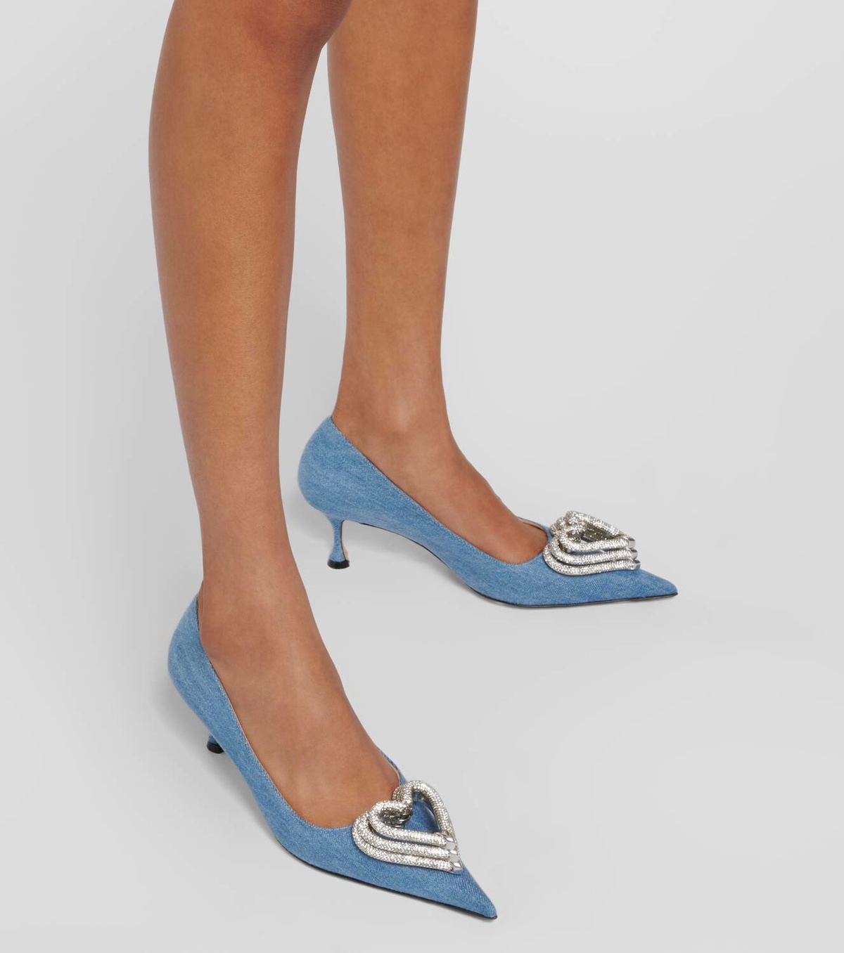 【Mach & Mach】 Triple心臓 60デニムパンプス Mach & Mach Triple Heart 60 denim pumps MACH & MACH
