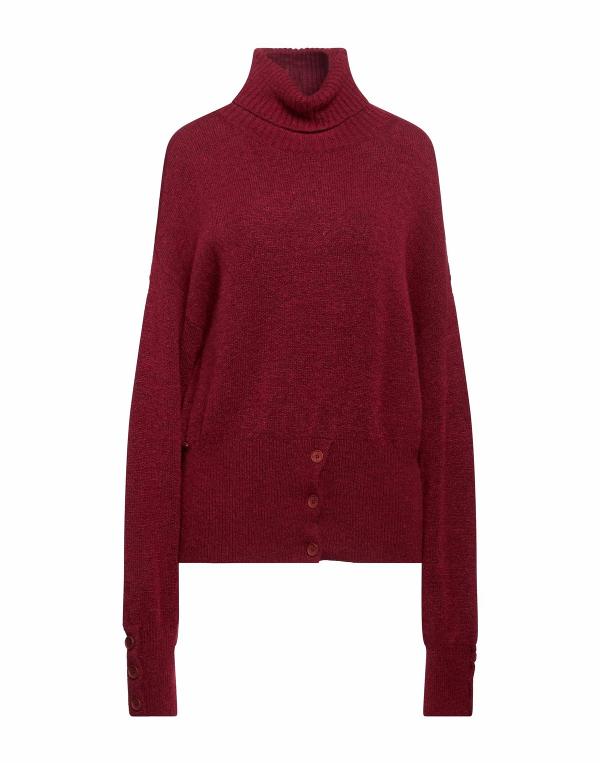 Manila Grace Womens Turtleneck Garnet