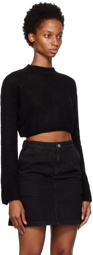 System Black Semi-Sheer Sweater
