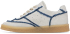 MM6 Maison Margiela Off-White Denim Leather Sneakers