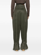 Elena Velez Green Asymmetric Trousers