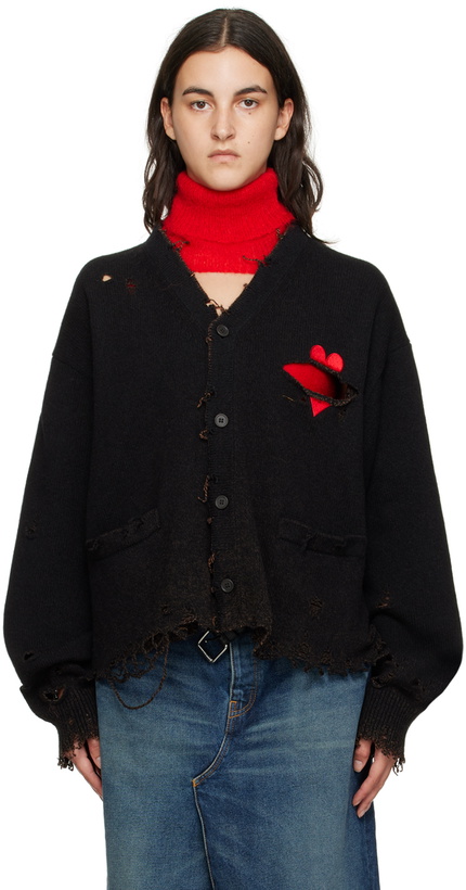 Photo: Doublet Black Broken Heart Cardigan