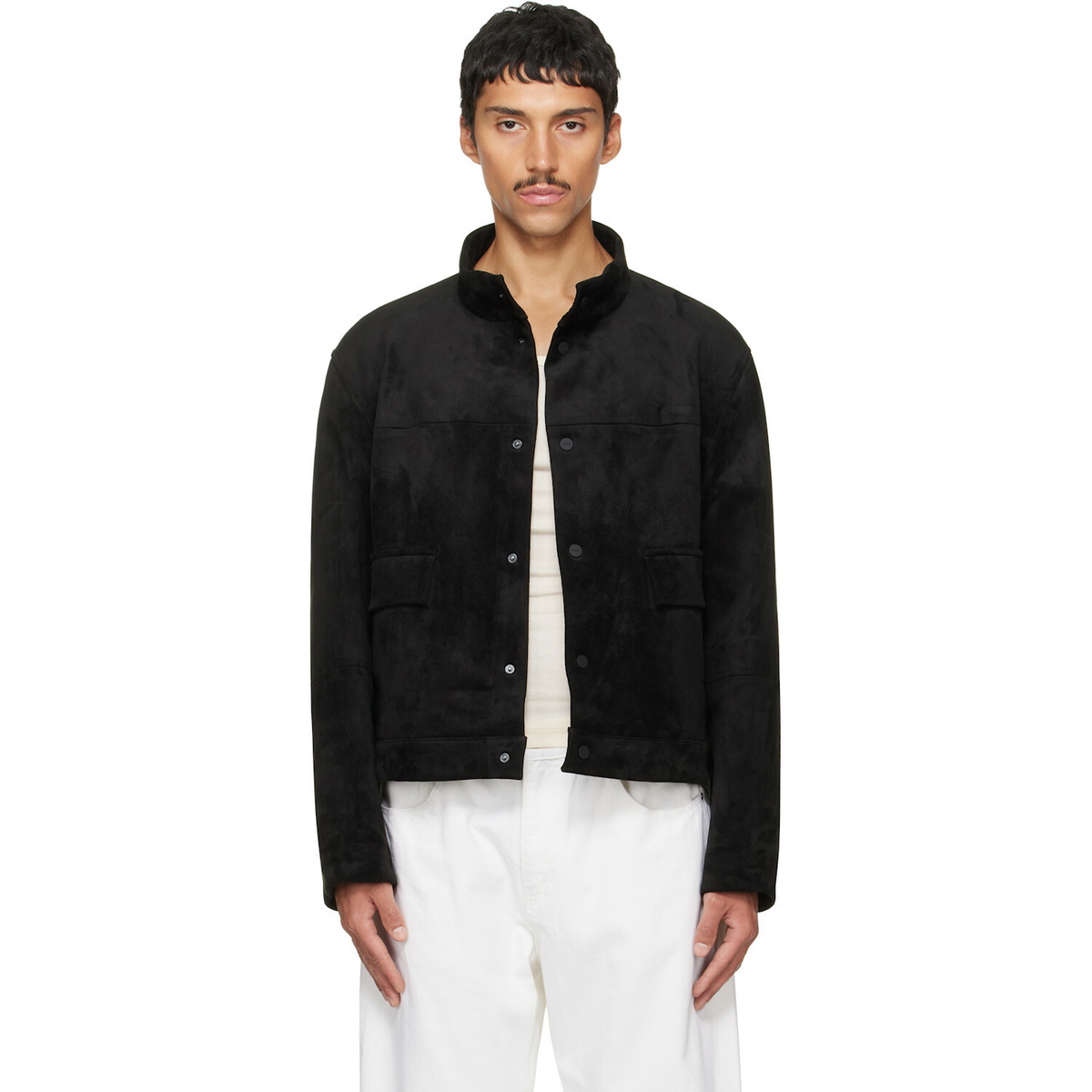 Hugo Black Regular-Fit Faux-Suede Jacket