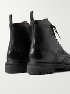 Grenson - Fred Leather Brogue Boots - Black