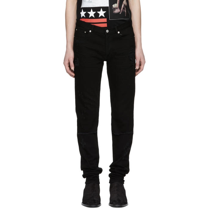 Photo: Givenchy Black Distressed Rico Jeans