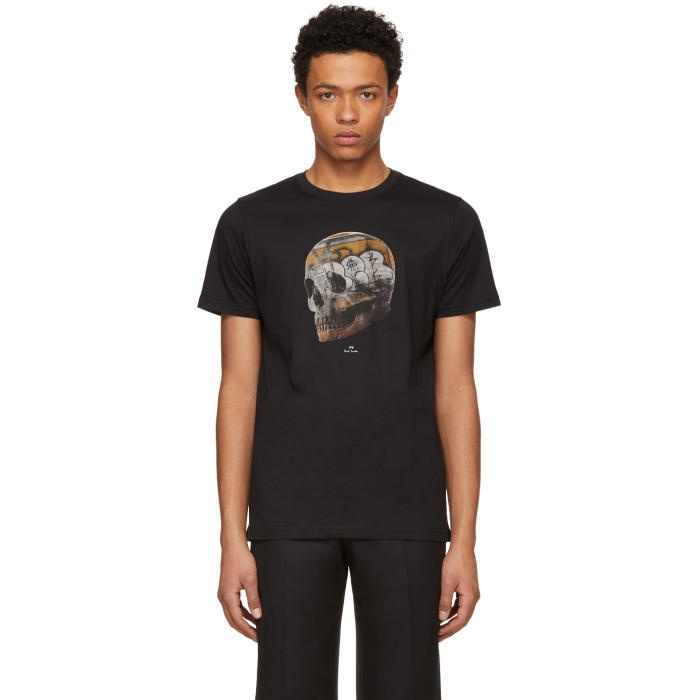 Photo: PS by Paul Smith Black Large Skull T-Shirt 