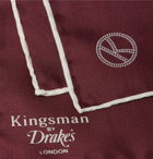 Kingsman - Drake's Silk Pocket Square - Burgundy