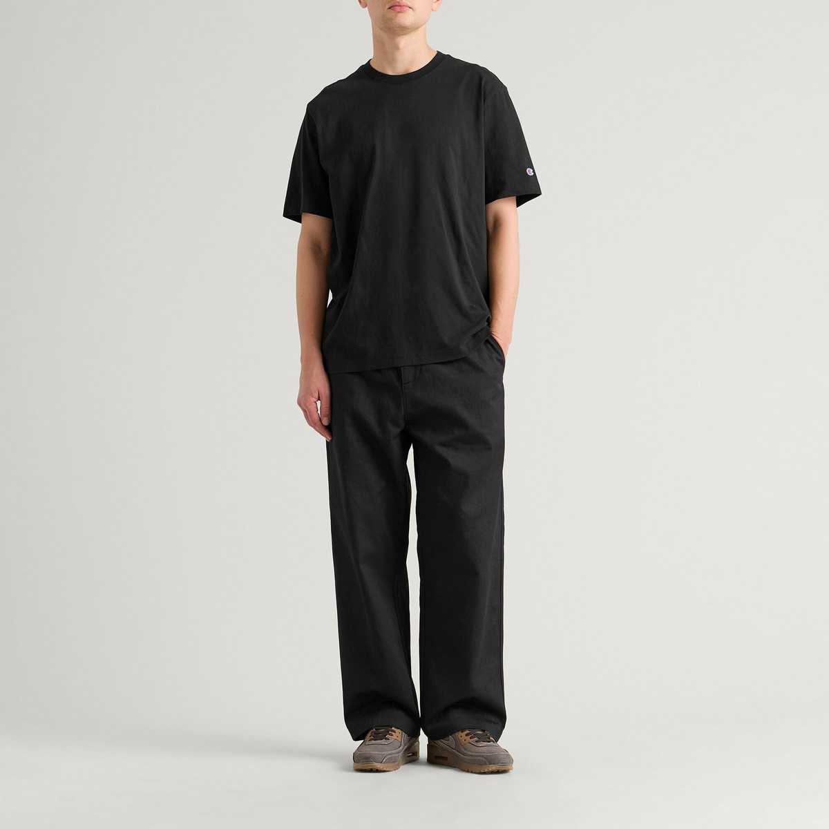 Champion Men's Reverse Weave Relaxed T-Shirt in Black