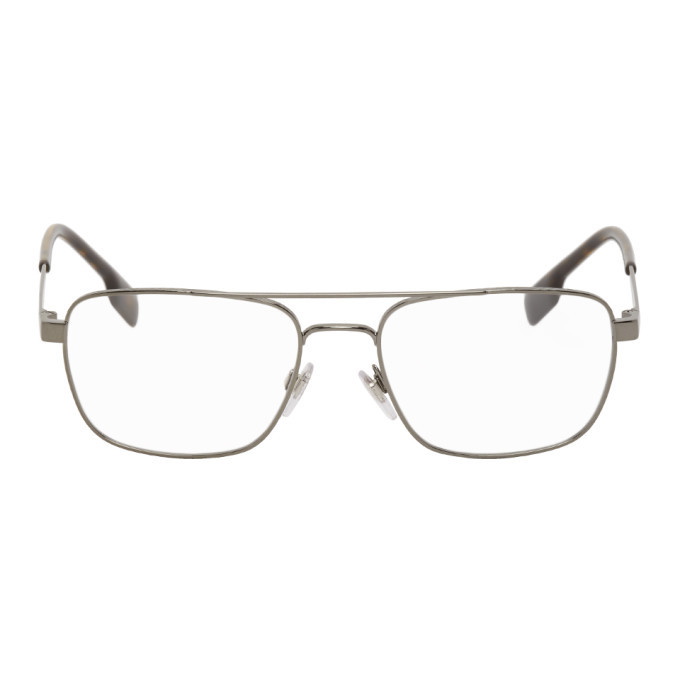 Photo: Burberry Gunmetal Rectangular Glasses