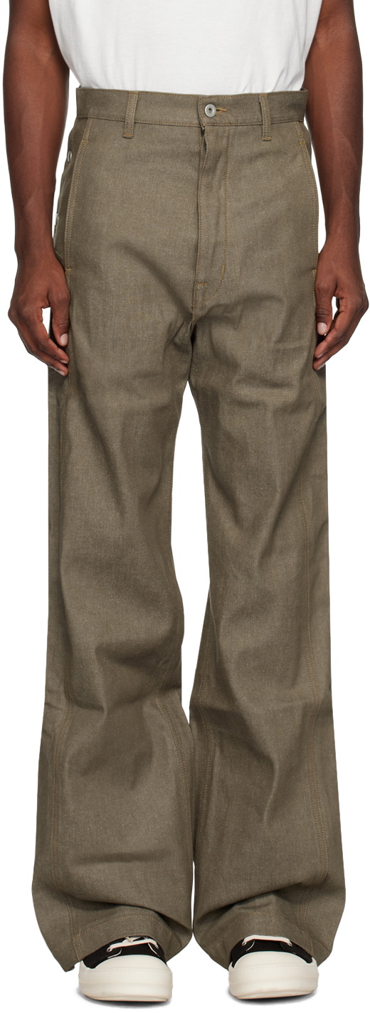 Rick Owens DRKSHDW Khaki Pusher Jeans Rick Owens Drkshdw