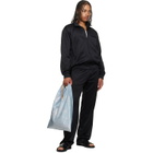 MM6 Maison Margiela Black Embroidered Logo Trousers