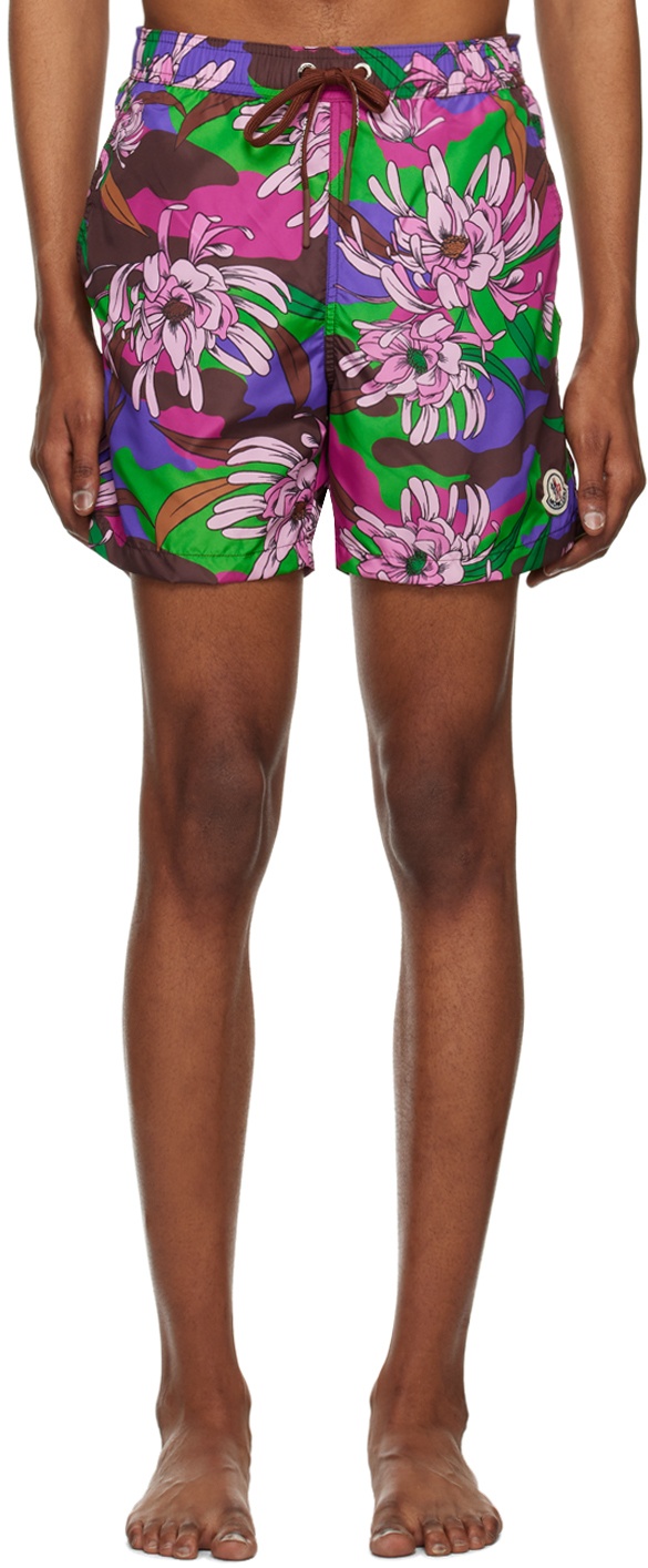 Moncler Multicolor Printed Swim Shorts Moncler