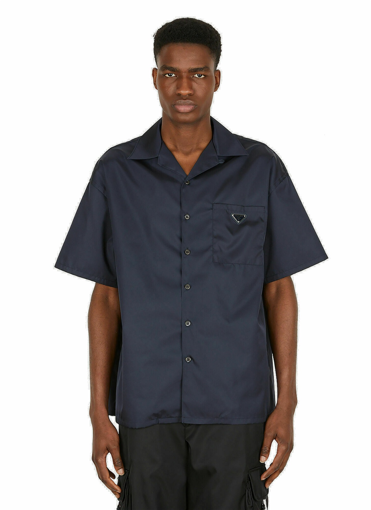 Mens Prada black Re-Nylon Short-Sleeved Shirt