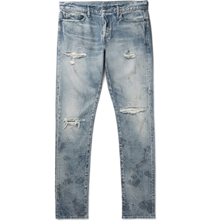 Photo: John Elliott - The Cast 2 Skinny-Fit Distressed Denim Jeans - Blue