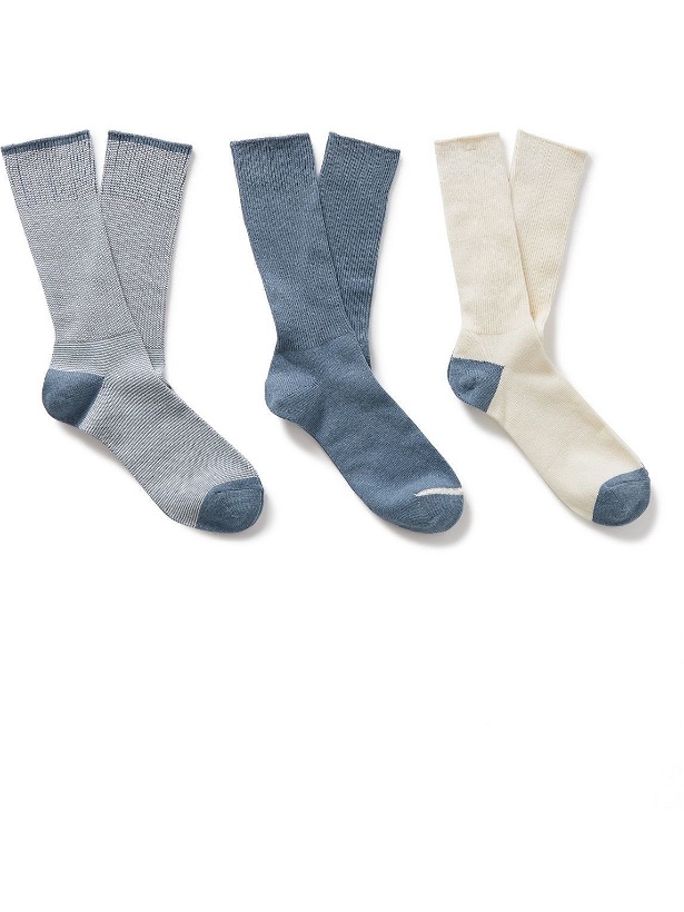 Photo: Anonymous ism - Three-Pack Ribbed Cotton Socks