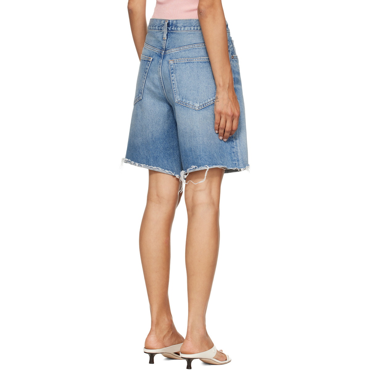 AGOLDE Blue Indra Denim Shorts