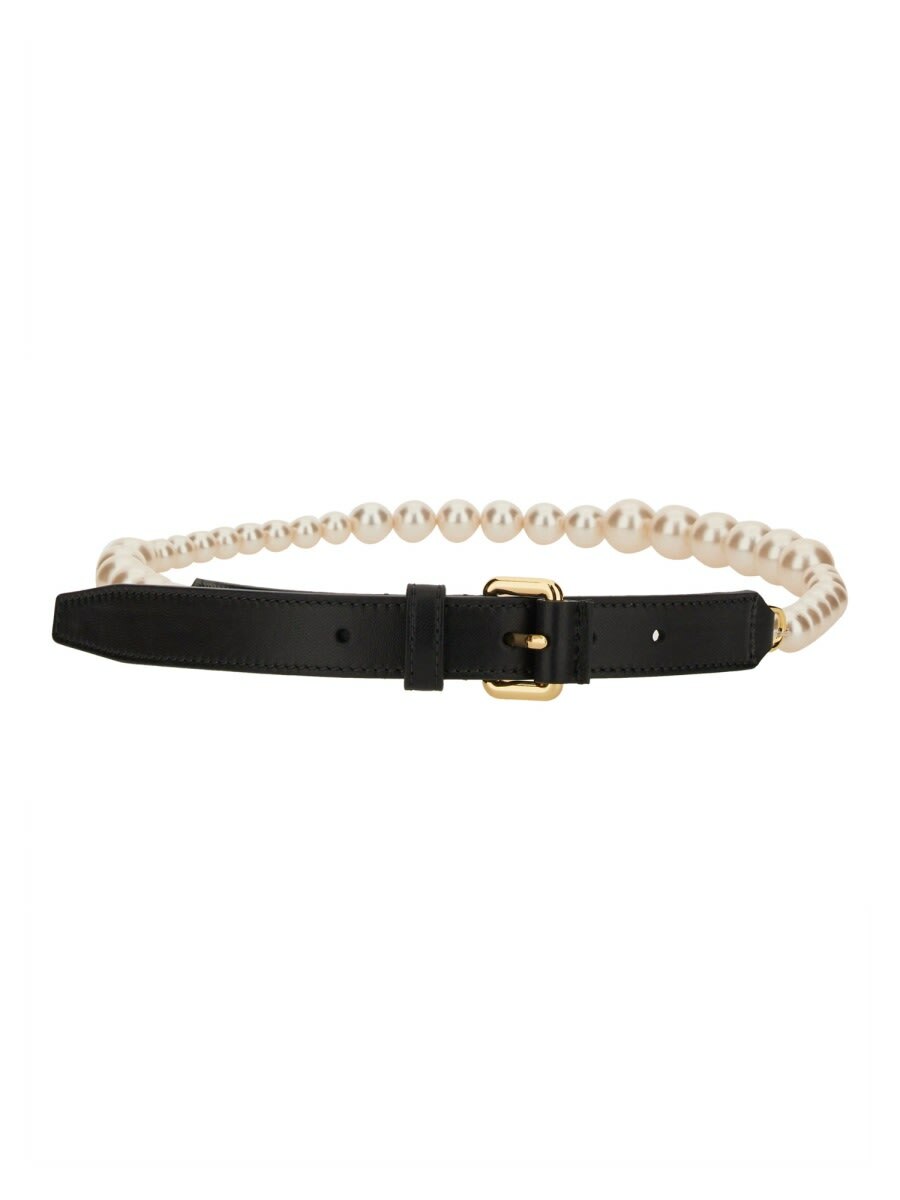 【関税&送料込】Moschino Belt With Pearls Moschino Charm Necklace, 80 cm