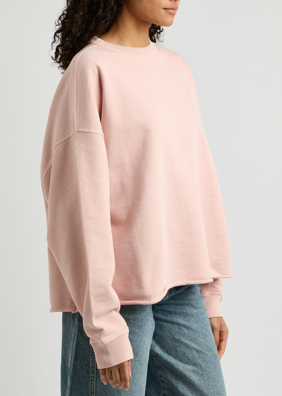 Ymc Pam Ribbed Cotton Sweatshirt Pink