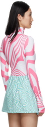 FENSI SSENSE Exclusive White & Pink Oraculo Bodysuit