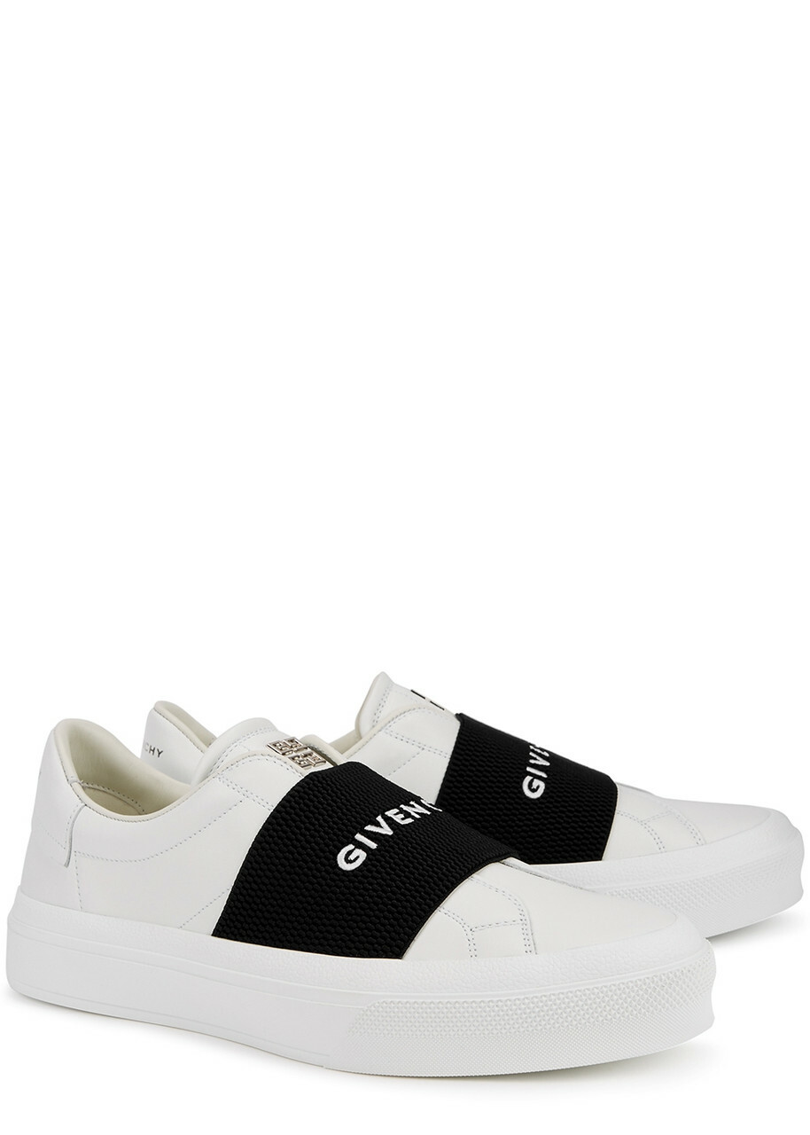 Givenchy City Court White Leather Sneakers, Sneakers, White, Leather White And Black